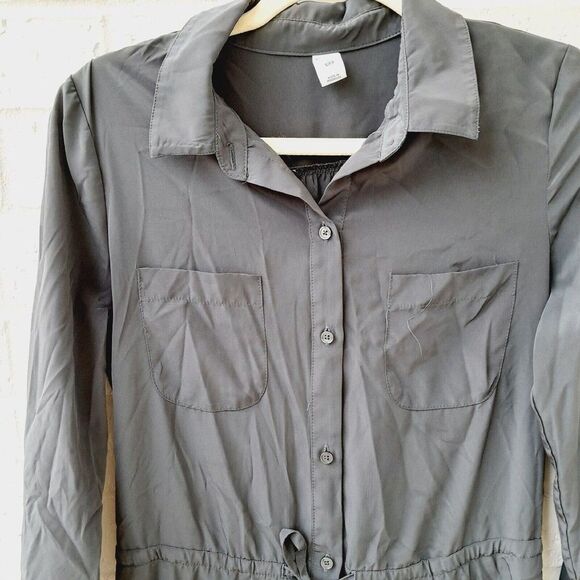 LAST CHANCE-OLD NAVY Soft Rollover Shirt Sporty Long Sleeve Button Down sz: S - Picture 4 of 9